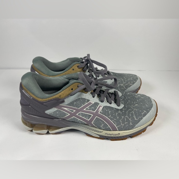 ASICS Women's Gel-Kayano 26 Running Shoes US 8.5 Glacier Grey/Lavender Grey - Picture 4 of 10